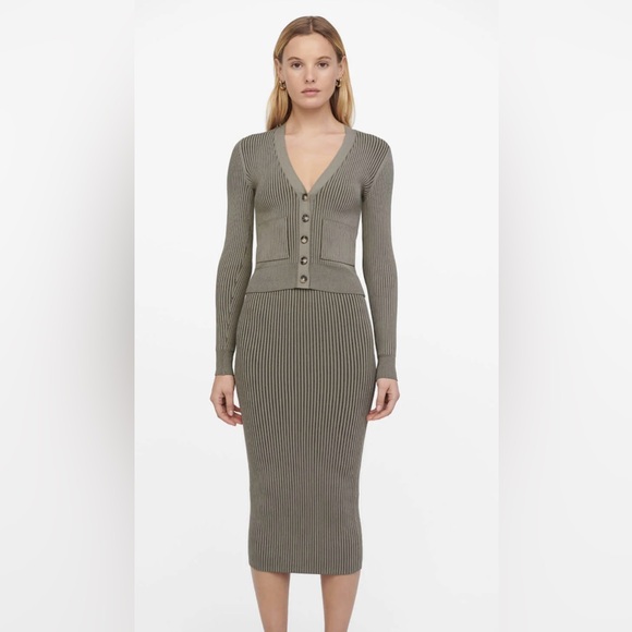 Anine Bing Julian skirt, green khaki and olive, size XS - Picture 2 of 8